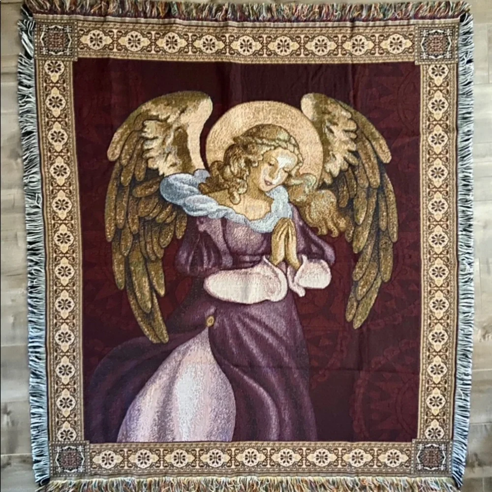 Vintage Praying Angel Blanket